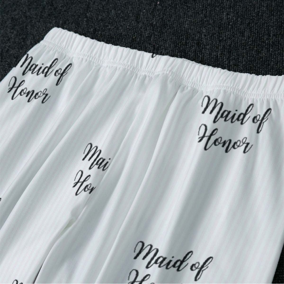 Maid of Honor Striped Women's Raglan Sleeve Pajamas