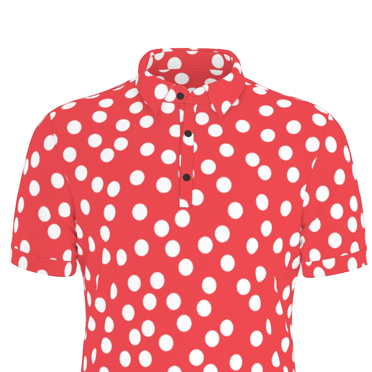 Dots Men's Stretch Collar Polo Shirt