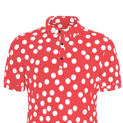 Dots Men's Stretch Collar Polo Shirt