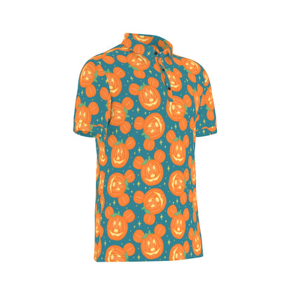 MM Jack O’Lantern Men's Stretch Collar Polo Shirt