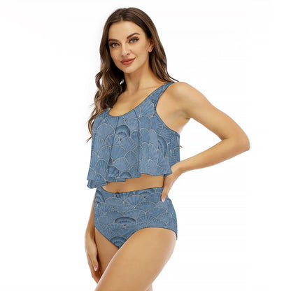 Shells Women's Ruffled Vest Bikini Swimsuit