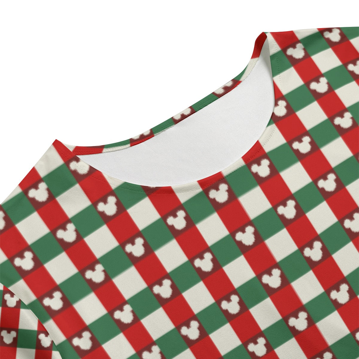 MM Christmas Plaid Women's T-shirt Set With Short Sleeve