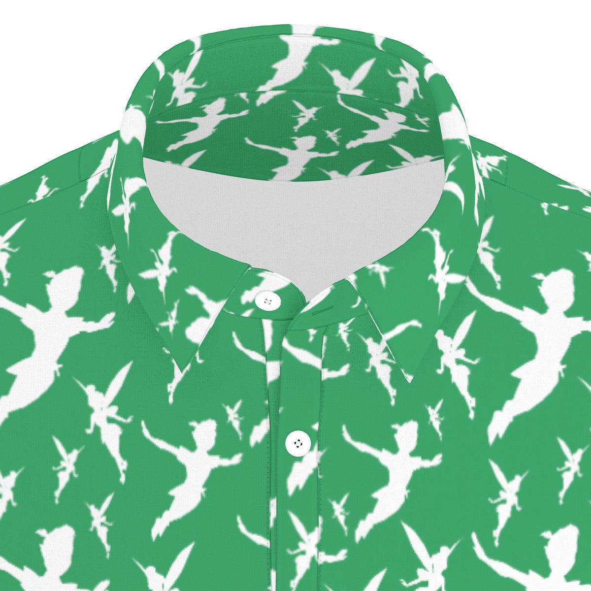 Green Peter Silhouette Men's Stretch Collar Polo Shirt