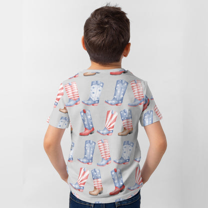 Patriotic Boots Kid's T-Shirt