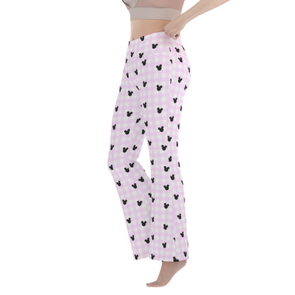 Bright Pink Women's Flare Yoga Pants