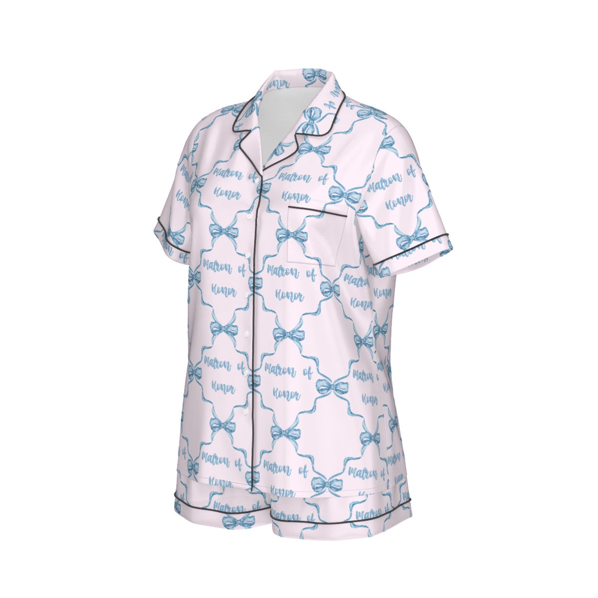 Matron of Honor Women's Pajama Set With Short Sleeve