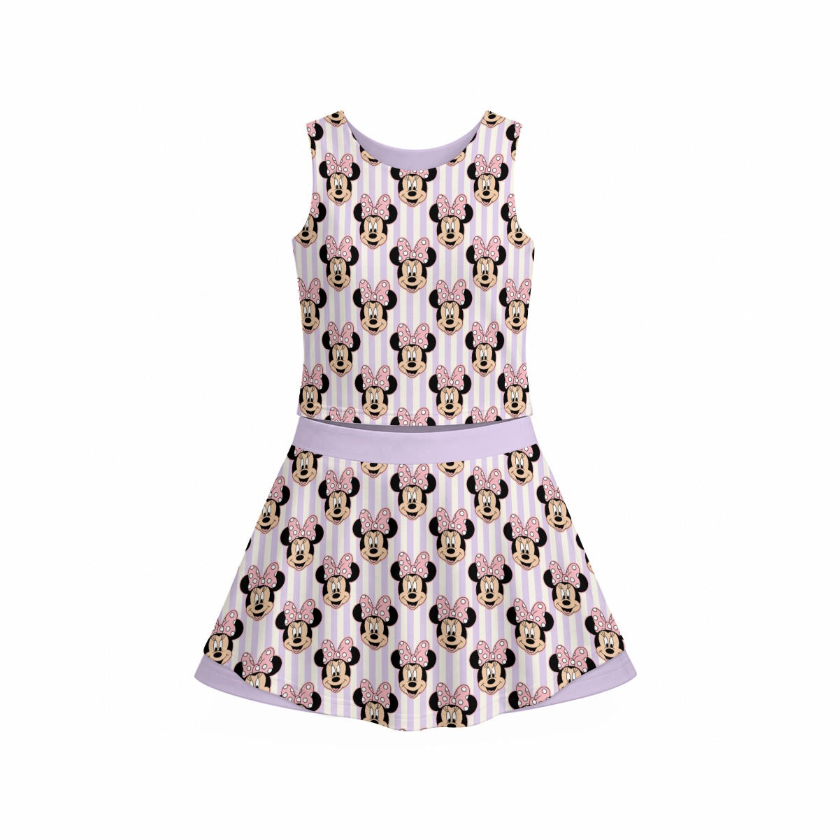 Minnie Stripe Women's Sports Tank & Skort Set