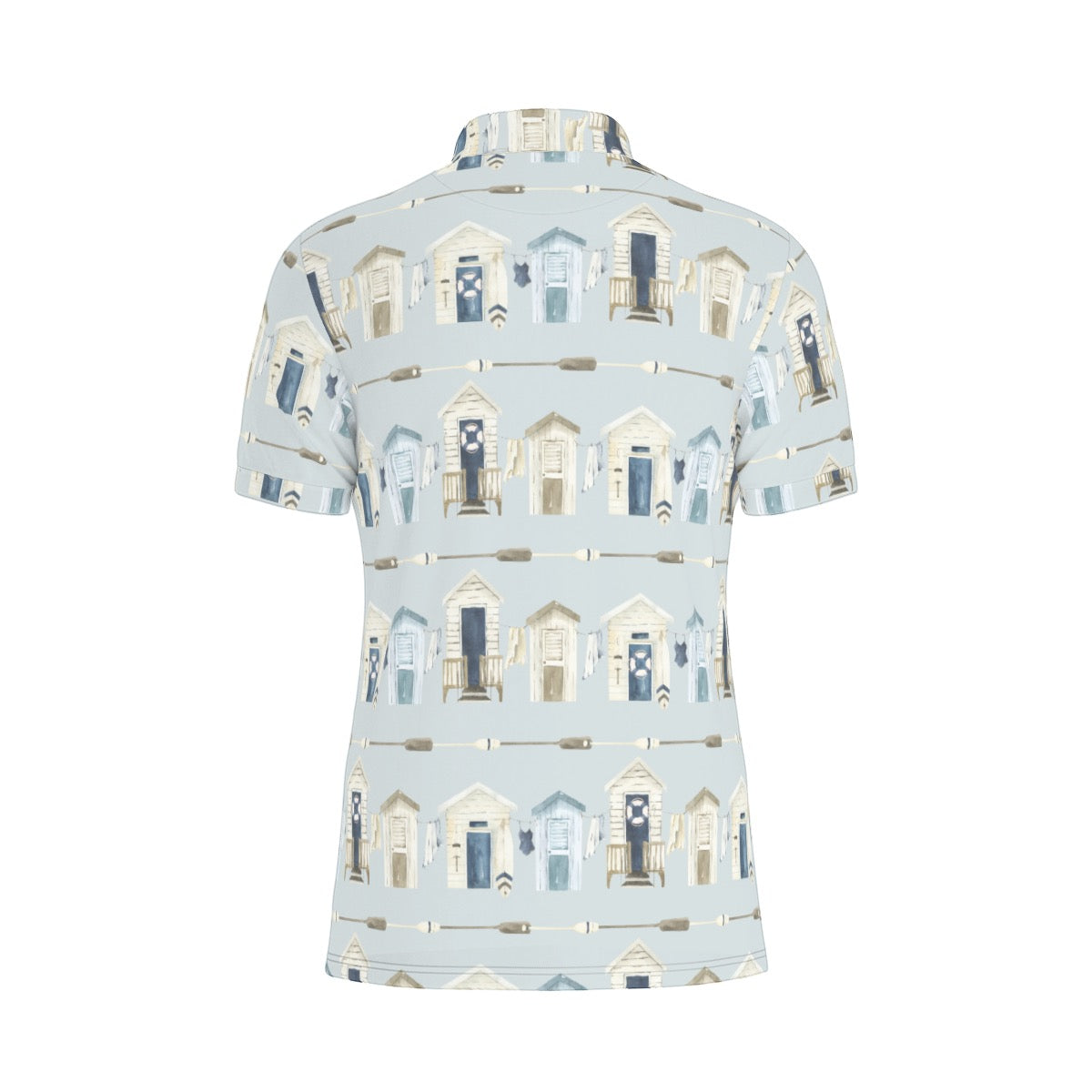 Beach Houses & Oars Men's Stretch Collar Polo Shirt