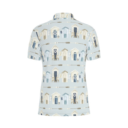 Beach Houses & Oars Men's Stretch Collar Polo Shirt