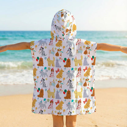 Puppy Pawty Kid's Hooded Towel Poncho