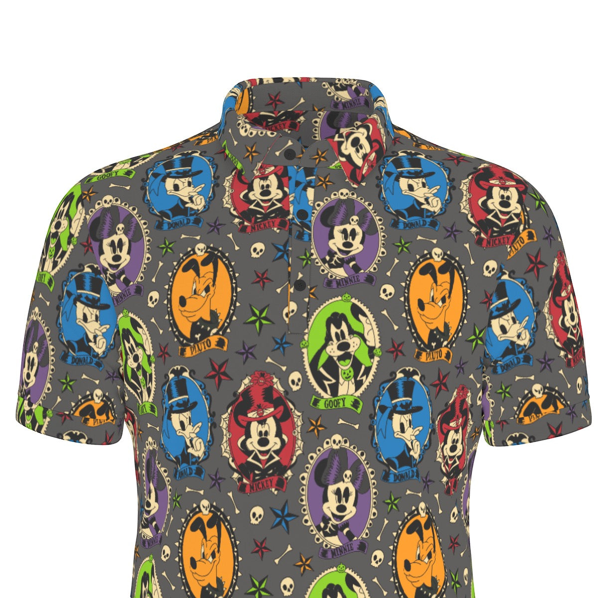 Spooky Cameos Men's Stretch Collar Polo Shirt
