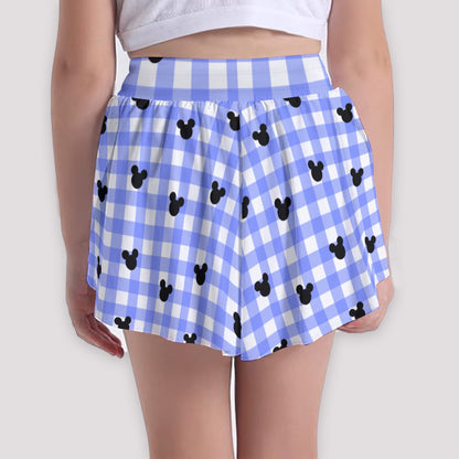 Bright Blue Gingham Girls' Sports Culottes