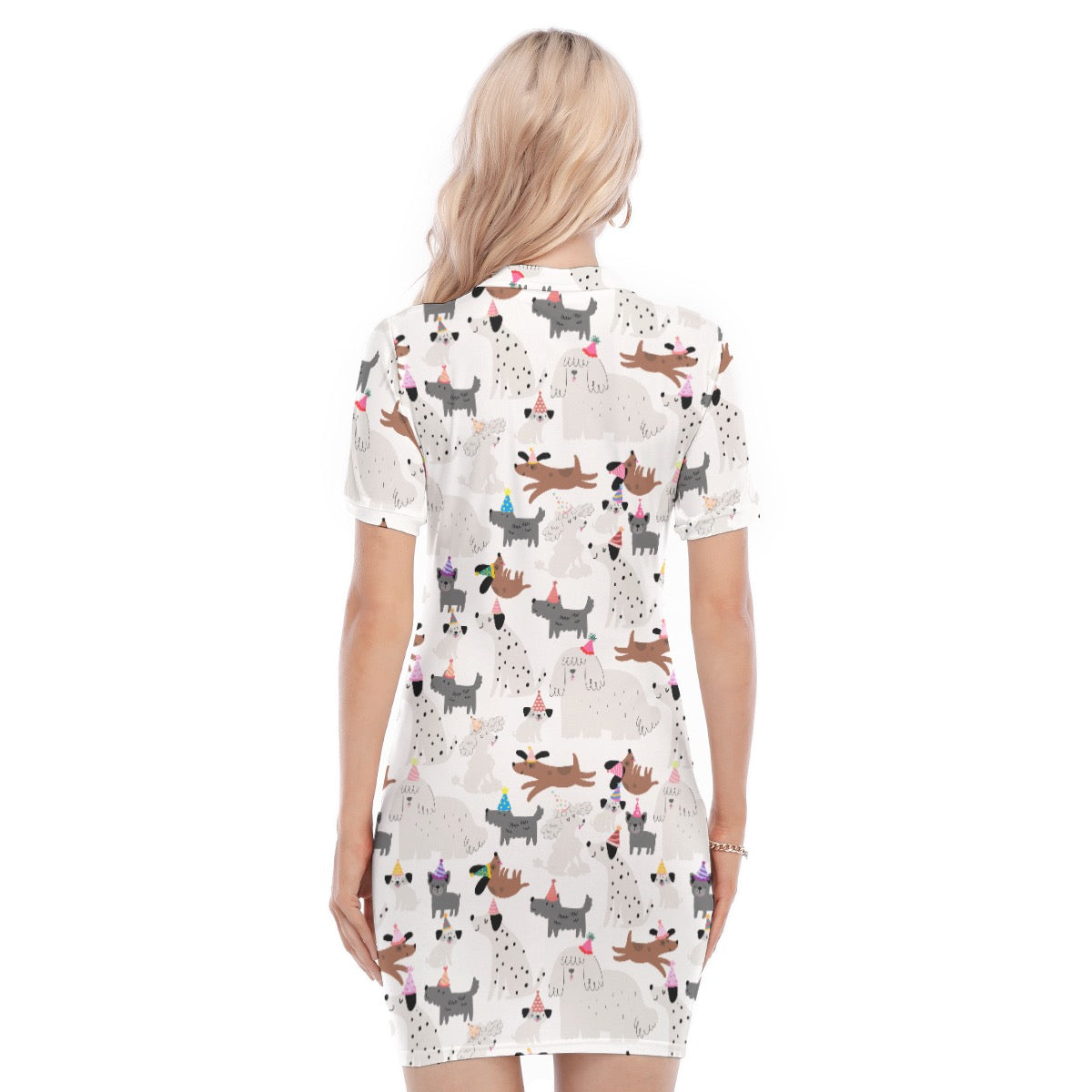 Party Pups Women's Polo Collar Dress