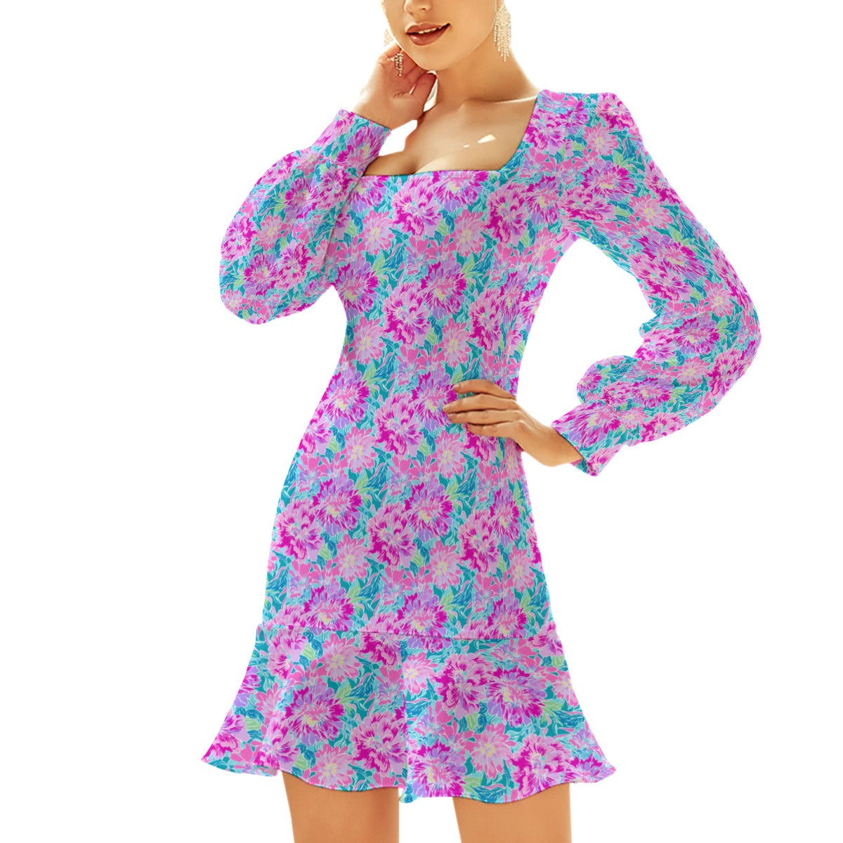 Brooklyn Women's Ruffle Hem Skinny Dress