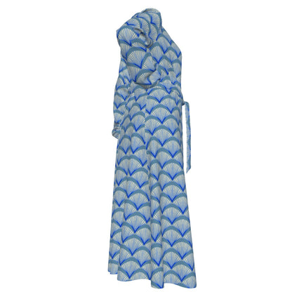 Scalloped Shells Women's Lace-up Chiffon Robe