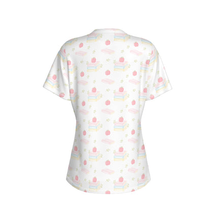 Time To Learn [school supplies] Women's Round Neck Yoga Top|210GSM