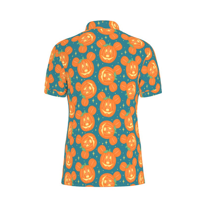 MM Jack O’Lantern Men's Stretch Collar Polo Shirt