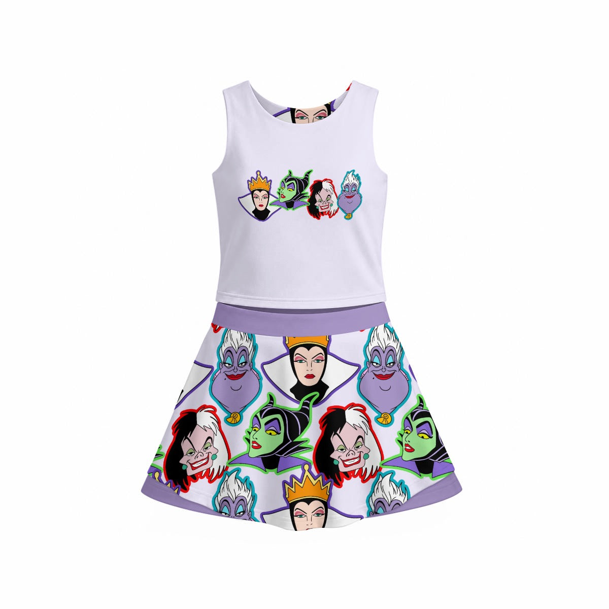 Evil Villains Girl’s Sports Tank & Skort Set