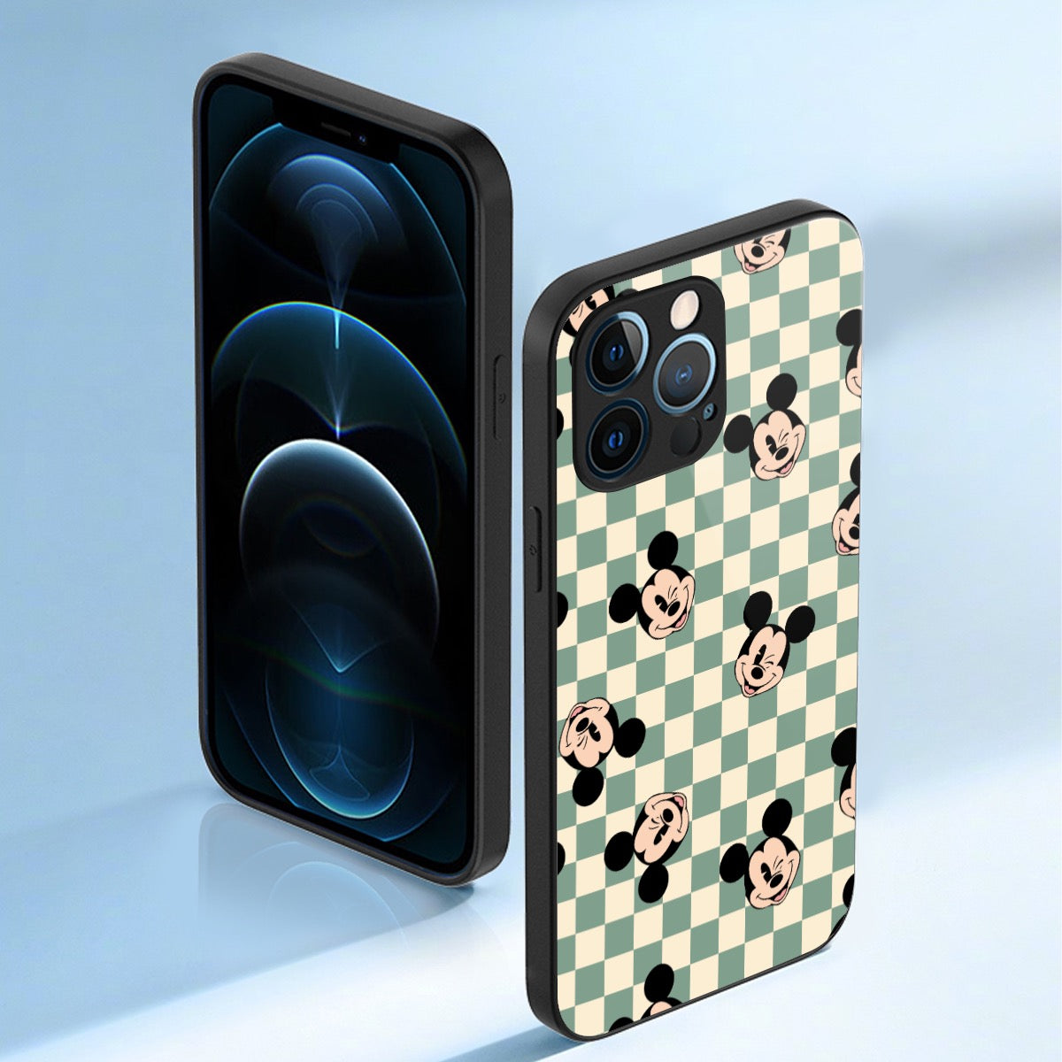 Checkered MM iPhone 13 Series Mobile Phone Case | Glass