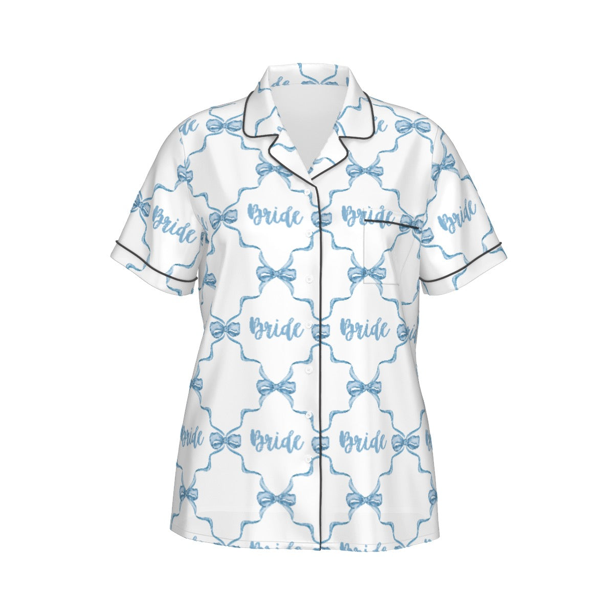 Bride [white] Women's Pajama Set With Short Sleeve