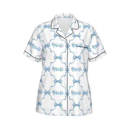 Bride [white] Women's Pajama Set With Short Sleeve
