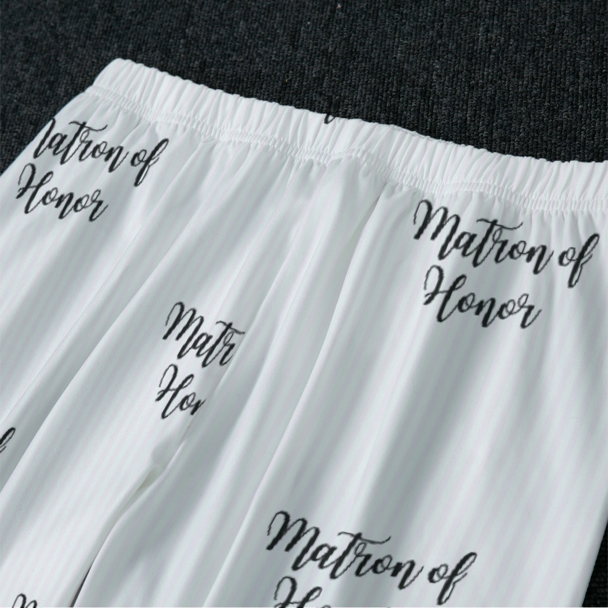 Matron of Honor Striped Women's Raglan Sleeve Pajamas