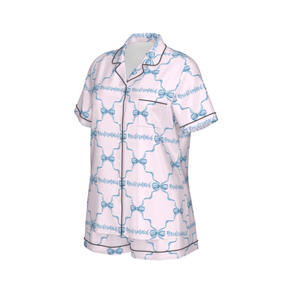 Bridesmaid Women's Pajama Set With Short Sleeve