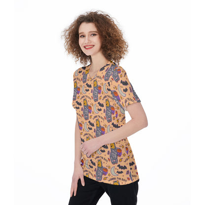 Winnie the Boo [orange] Women's O-Neck T-Shirt|180 GSM Jersey