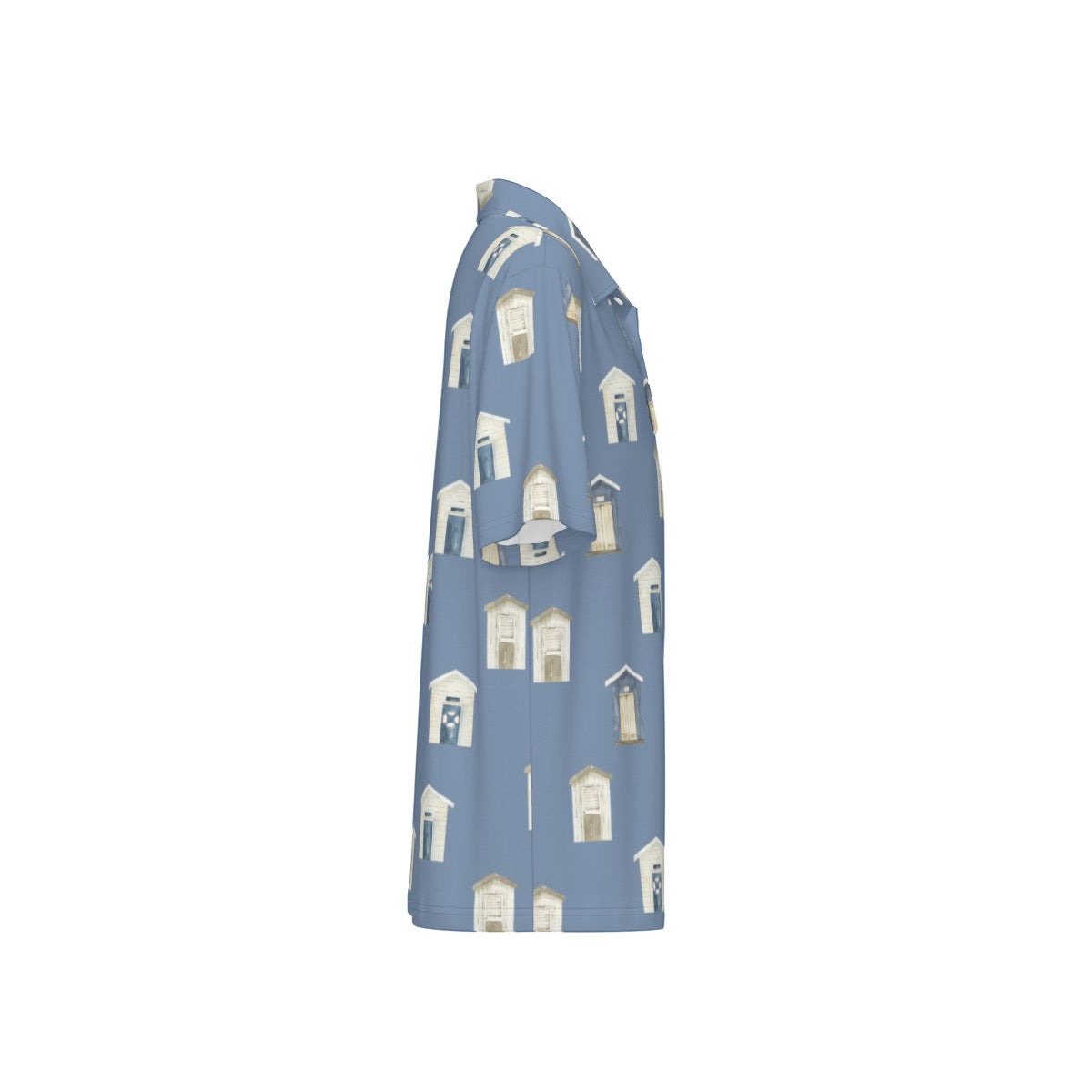 Dark Blue Beach Houses Polo Collar Jersey |210GSM