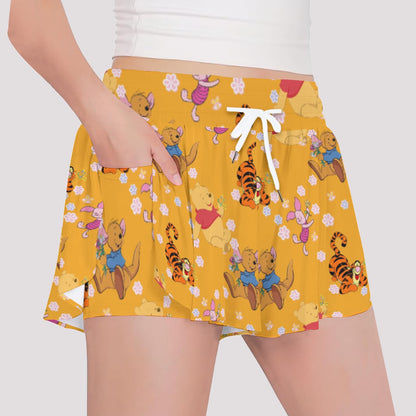Floral Winnie & Friends Girls' Sports Culottes