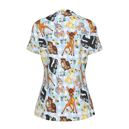 Forest Animals Women's Round T-Shirt|210GSM