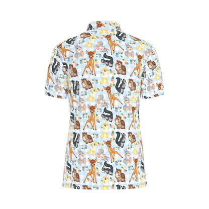 Forest Friends Men's Stretch Collar Polo Shirt
