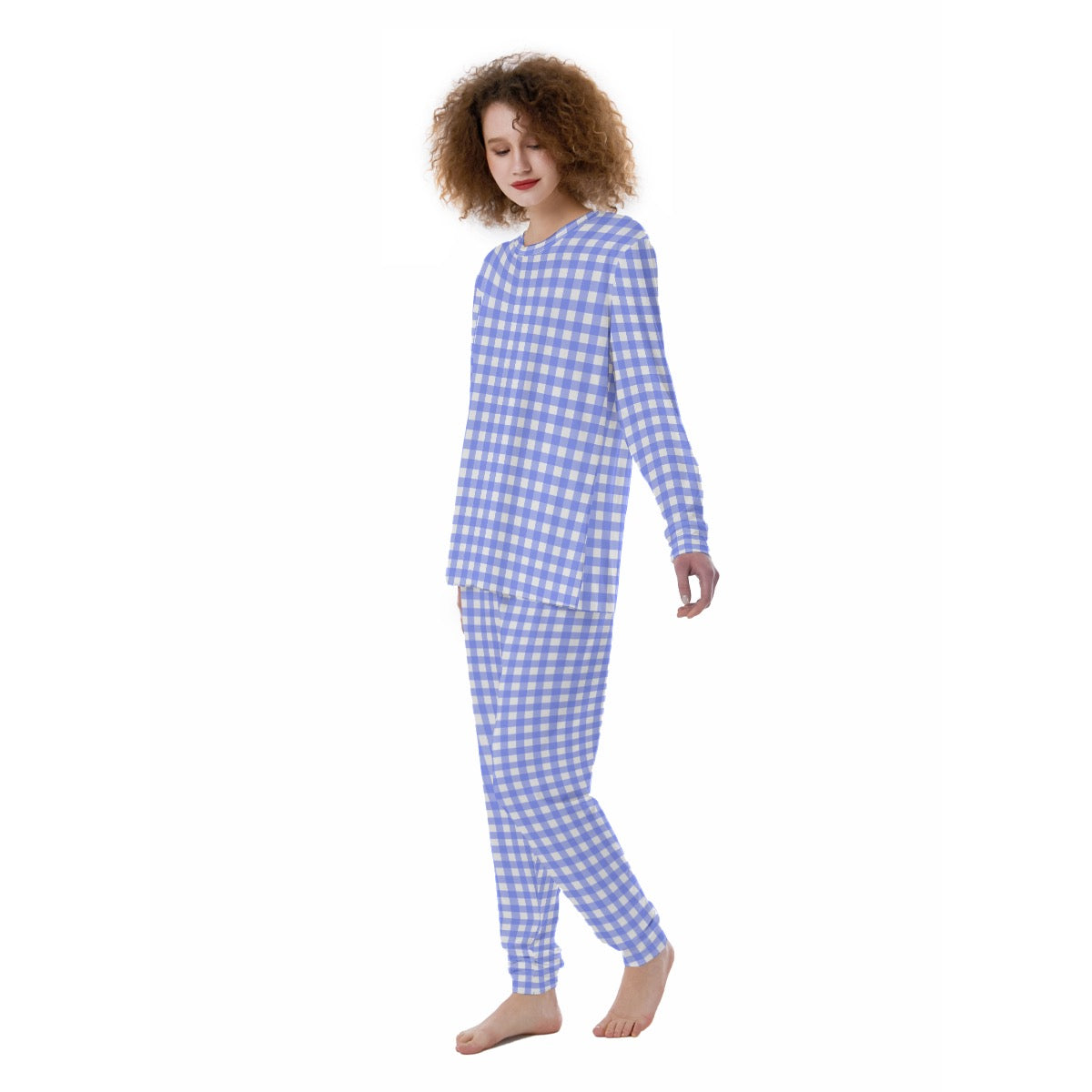 Bright Blue Gingham Women's Pajamas
