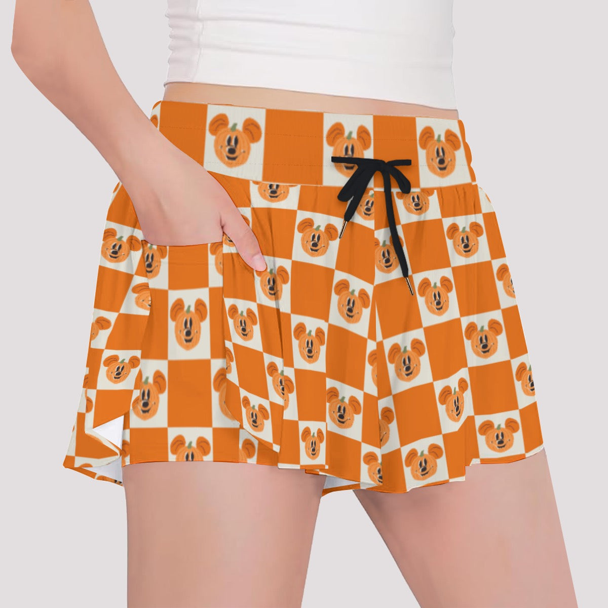Pumpkin MM Check Girls' Sports Culottes