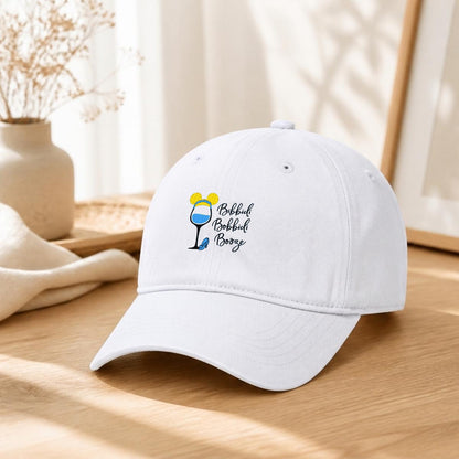 Bibbidi Bobbidi Booze Embroidered Soft-Crown Flat Cap