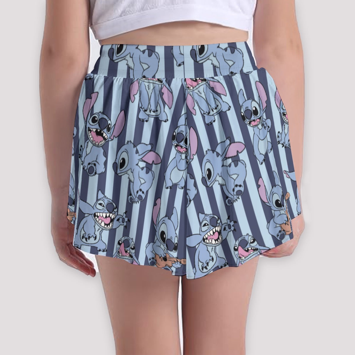 Striped Alien Girls' Sports Culottes