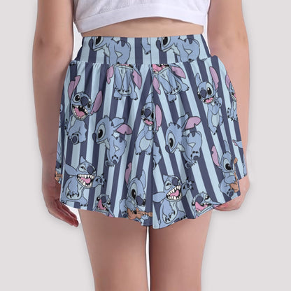Striped Alien Girls' Sports Culottes
