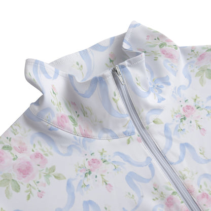 Grandmillenial Ribbon Women's Stand-up Collar T-shirt
