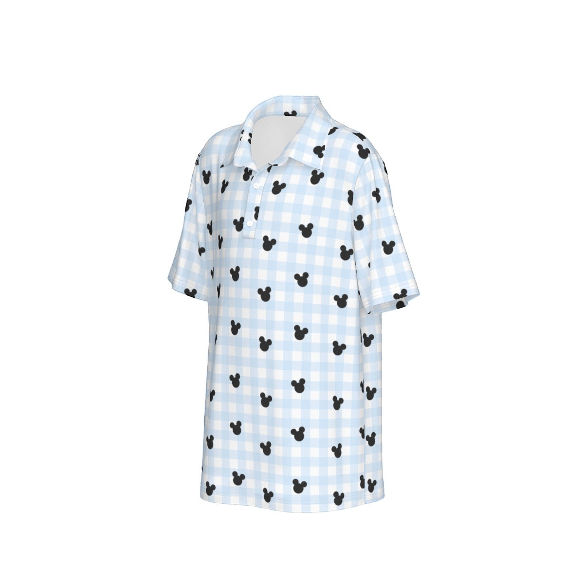 Blue Gingham Boys Polo Collar Jersey |210GSM