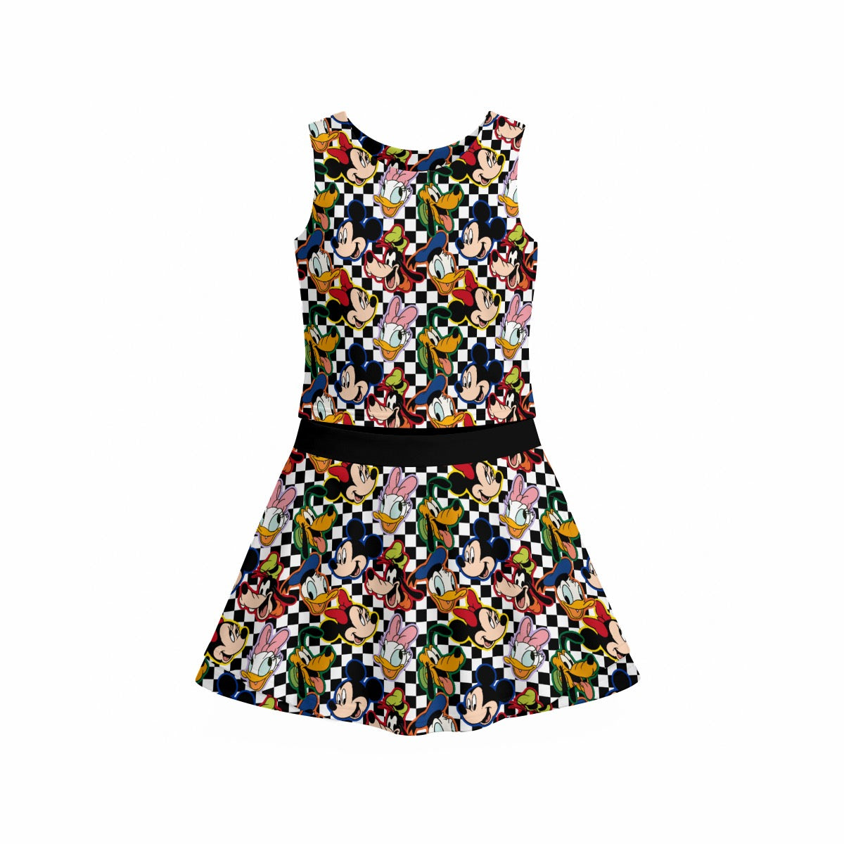 Checkered Friends Women's Sports Tank & Skort Set