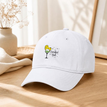 Drinker Bell Embroidered Soft-Crown Flat Cap