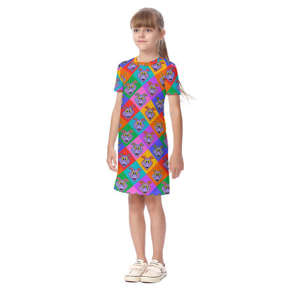 Diamond Figgy Kid's Short Sleeve Dress