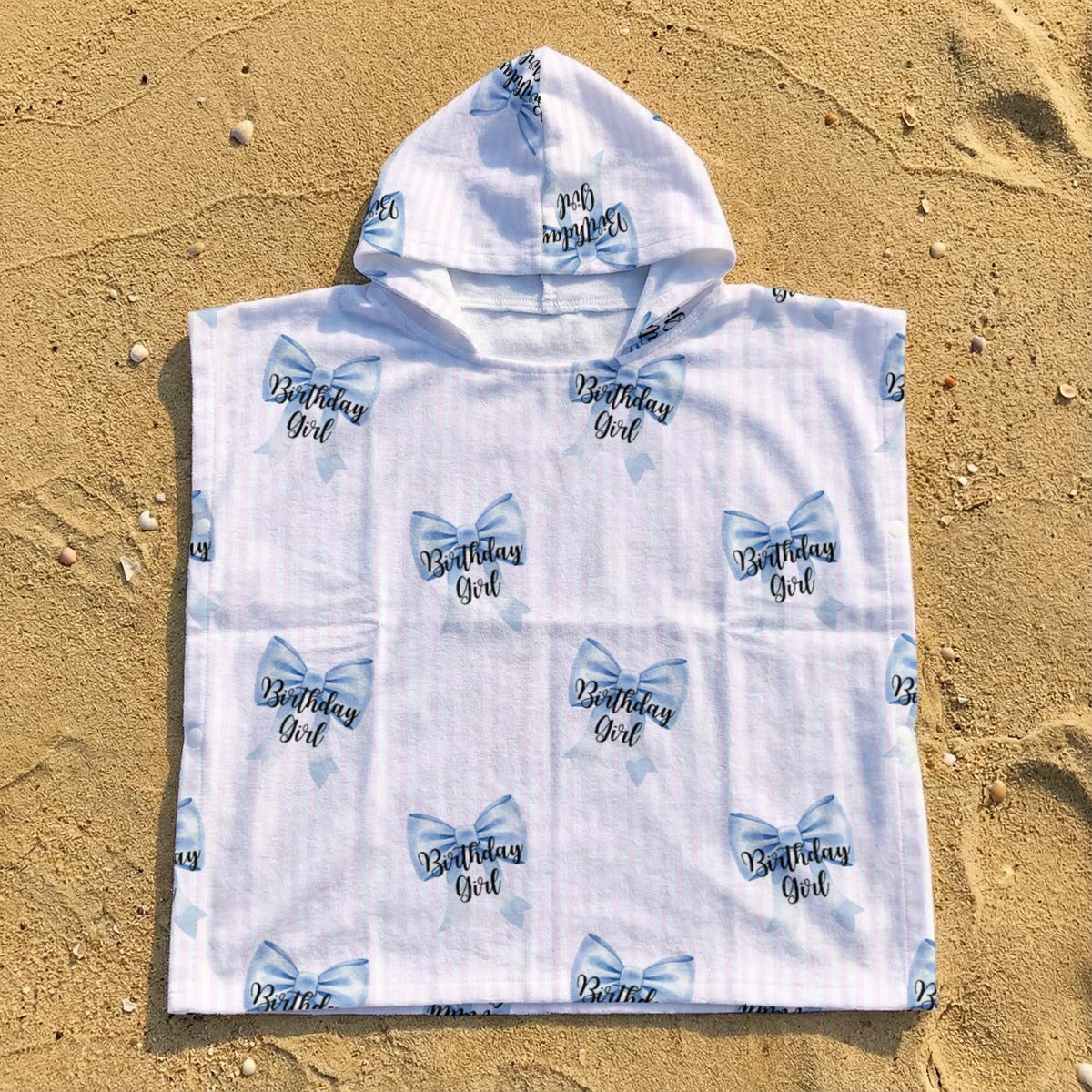 Birthday Girl Kid's Hooded Towel Poncho