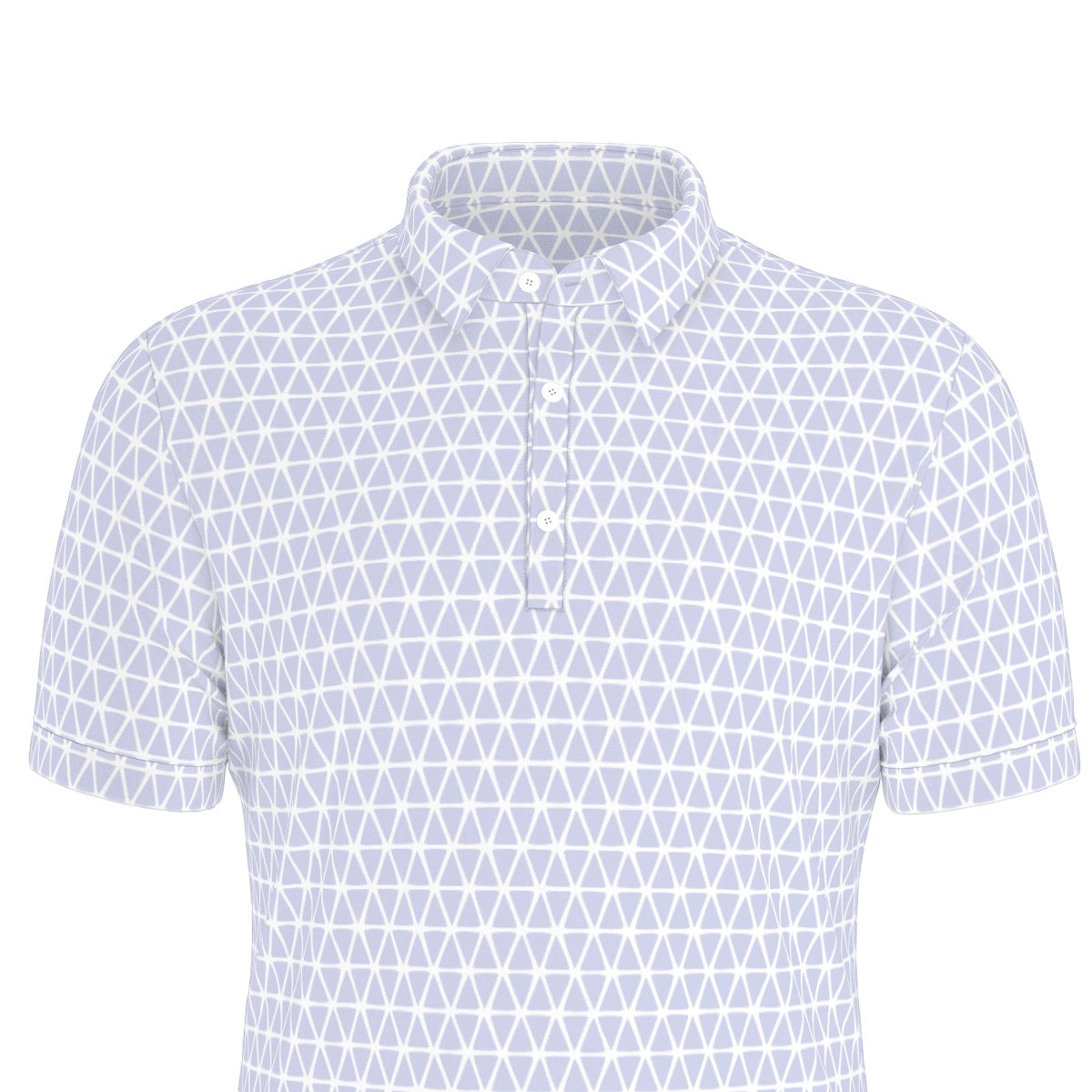 Purple Geo Men's Stretch Collar Polo Shirt