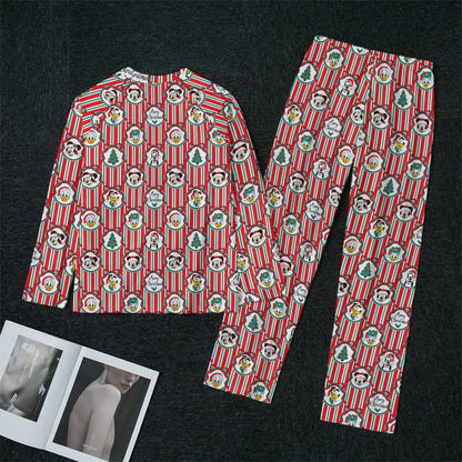 Classic Christmas Frames Women's Raglan Sleeve Pajama Set