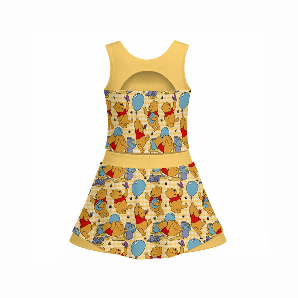 Winnie Check Women's Sports Tank & Skort Set