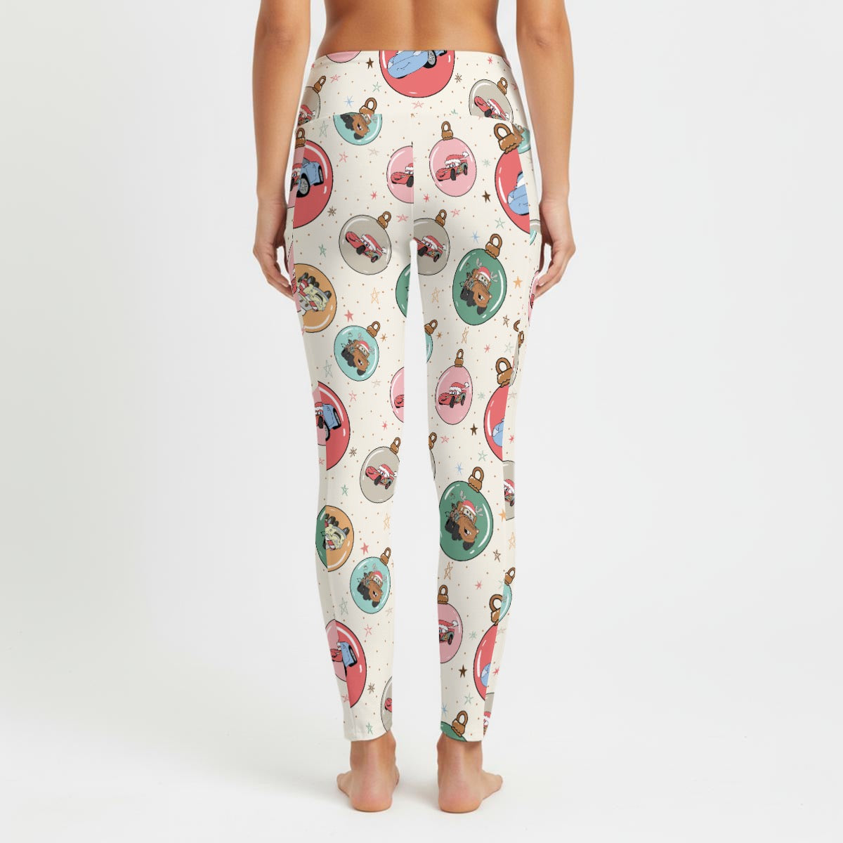 Cars Ornaments Women's High Waist Leggings With Side Pocket