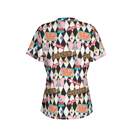 Circus Friends Women's Round Neck Yoga Top|210GSM