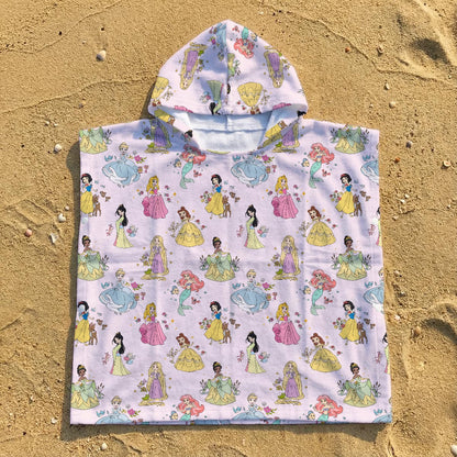 Princess Kid's Hooded Towel Poncho