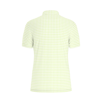 Coco Gingham Men's Stretch Collar Polo Shirt